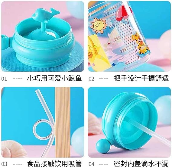 Children Whale Spray Cup Sippy Bottle Cartoon Baby With Sippy Kettle Outdoor Portable Children’s Cup