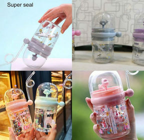 Children Whale Spray Cup Sippy Bottle Cartoon Baby With Sippy Kettle Outdoor Portable Children’s Cup