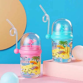 Children Whale Spray Cup Sippy Bottle Cartoon Baby With Sippy Kettle Outdoor Portable Children’s Cup