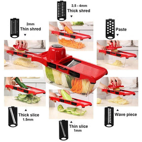 Slicer Vegetable Cutter Grater Chopper Six Interchangeable Blades With Hand Protector