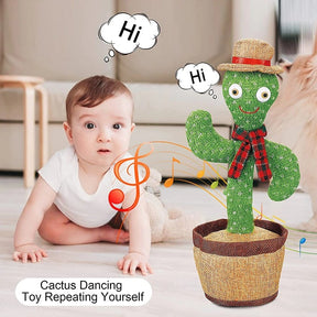 Electronic Rechargeable Shake Dancing Cactus Funny Singing Wriggle Dancing Educational Toy